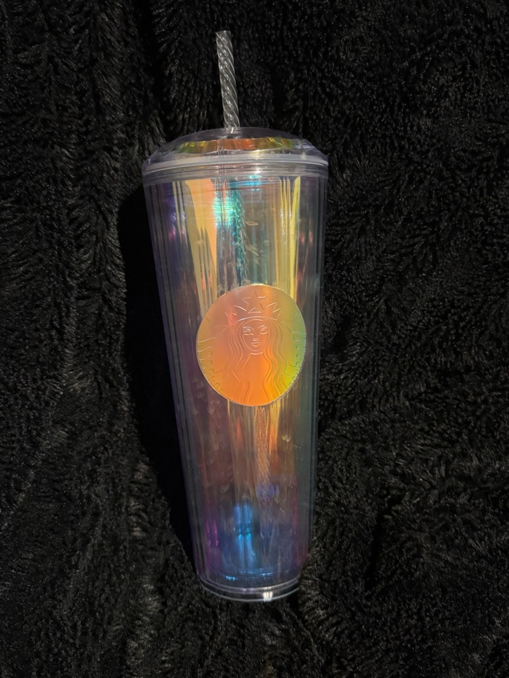 Starbucks unicorn iridescent Tumbler dome lid and straw